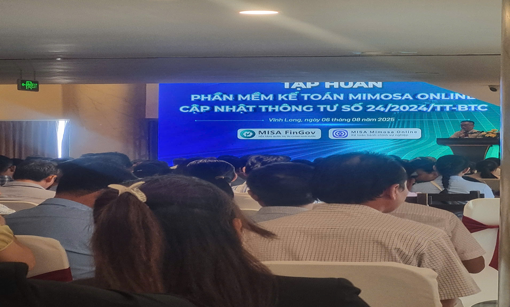 Tập huấn phần mềm kế toán Mimosa Online cập nhật Thông tư số 24/2024/TT-BTC cho UBND các xã, phường trên địa bàn tỉnh Vĩnh Long