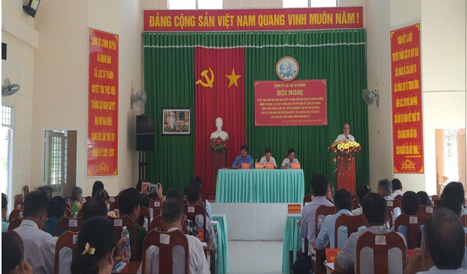 Đảng ủy xã Lục Sĩ Thành tổ chức Hội nghị Ban chấp hành Đảng bộ mở rộng để sơ kết tình hình thực hiện Nghị quyết 09 tháng đầu năm 2025