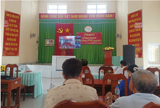 Xã Lục Sĩ Thành tham gia Hội nghị trực tuyến tiếp xúc cử tri sau Kỳ họp thứ nhất, Quốc hội khóa XVI