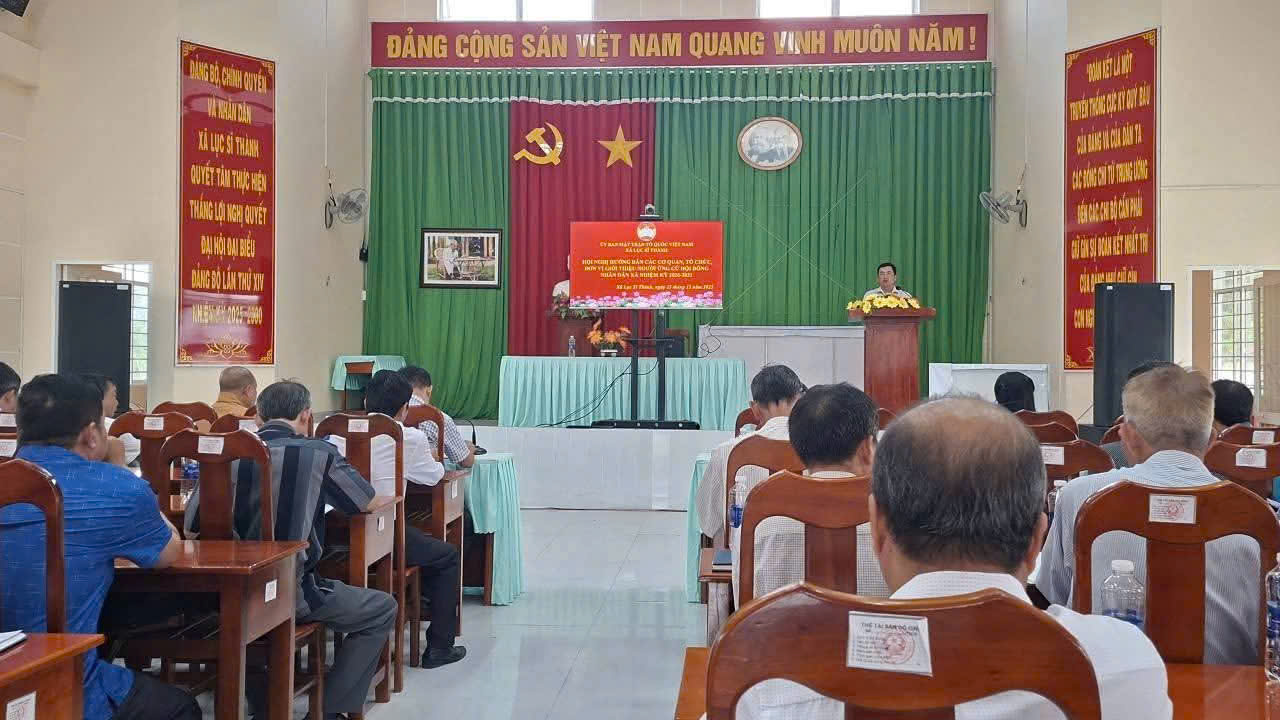Hội nghị hướng dẫn các cơ quan, tổ chức và đơn vị trên địa bàn thực hiện quy trình giới thiệu người ứng cử đại biểu Hội đồng nhân dân xã nhiệm kỳ 2026 - 2031. 